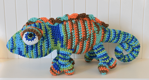 Amigurumi Camaleão de Crochê Pascal