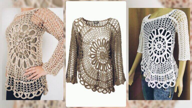 Descubra a Arte e Versatilidade das Blusas de Crochê com Motivo Circular