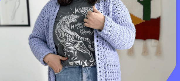 Cardigan de Crochê – Fio MANTIQUEIRA