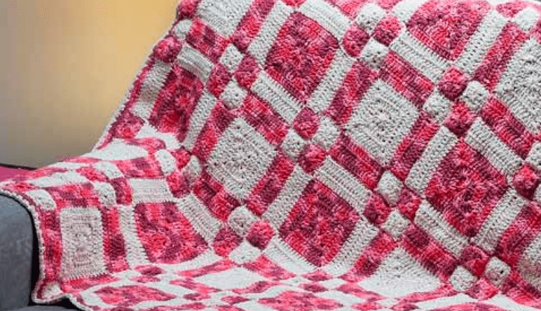 Manta de crochê patchwork Cisne MultiArte