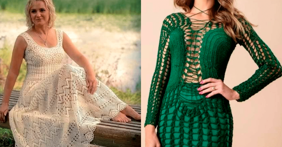 Vestidos de Crochê com Gráficos