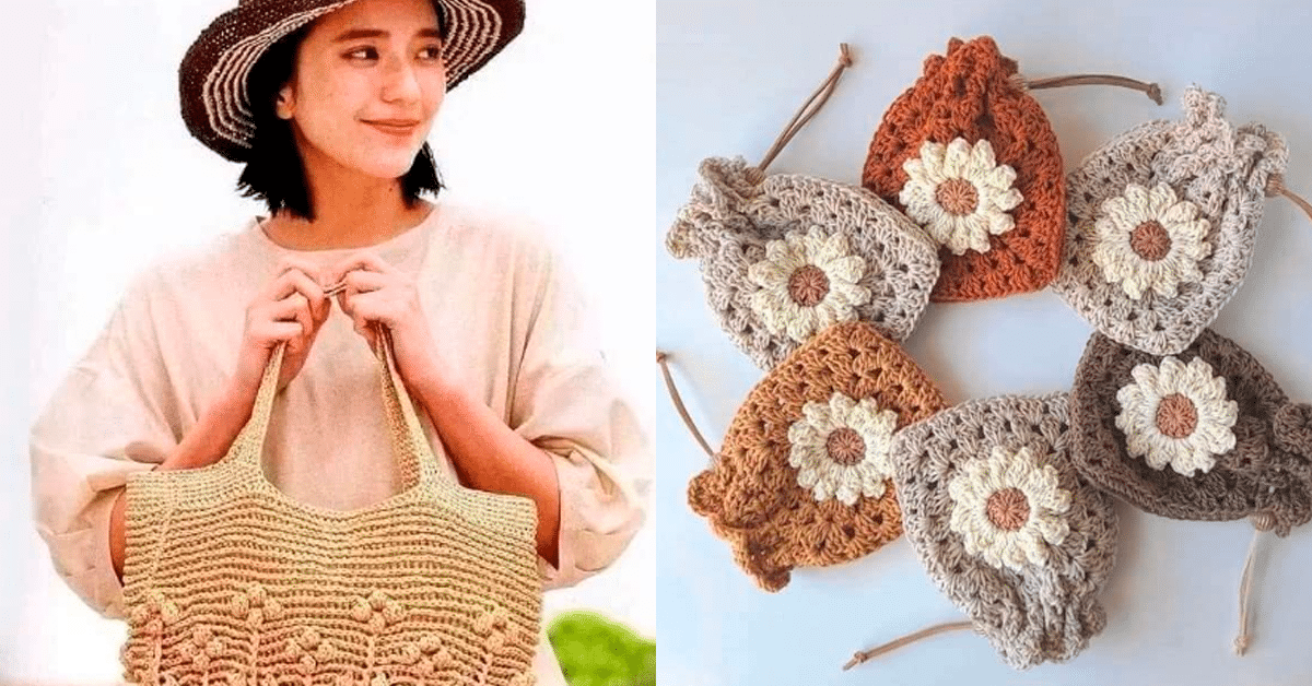 Bolsas em Crochê Moderno