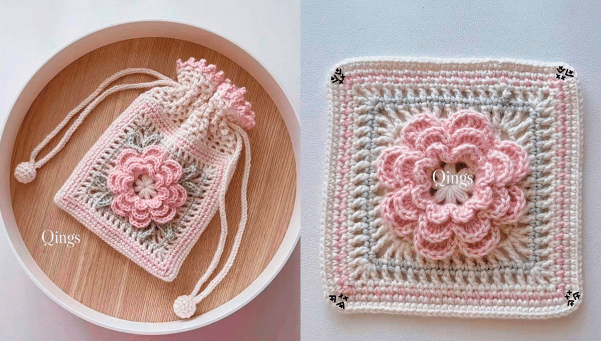 Porta Lembrancinha em Crochê