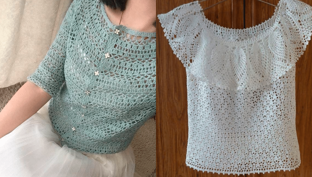 Blusas de Crochê Topdown