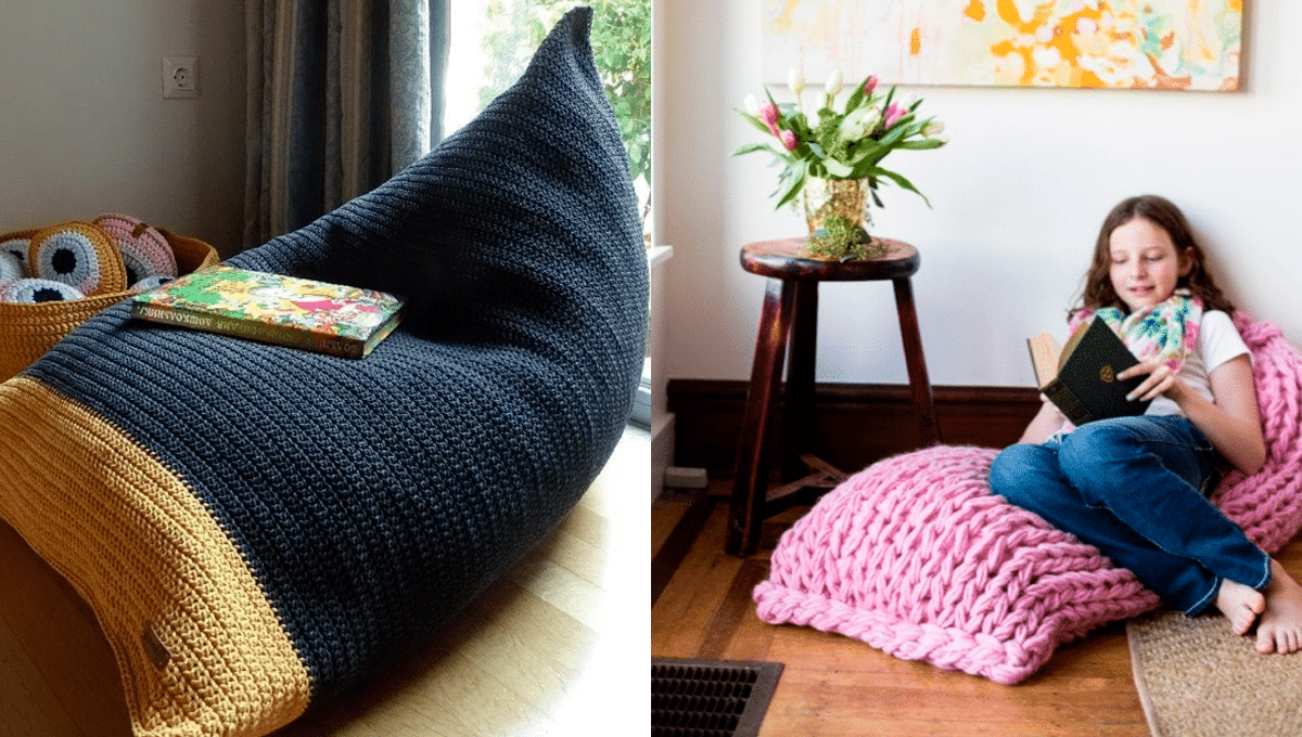Puff Gigante Croche ou Trico