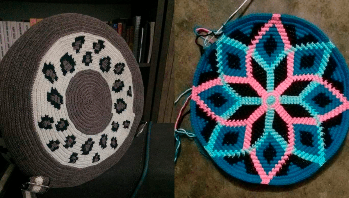 Bolsas em Crochê Redondas