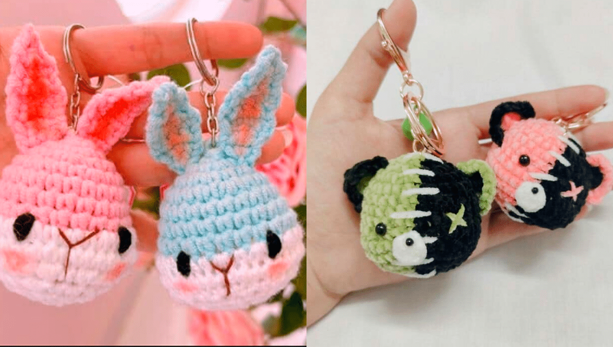Modelinhos de Amigurumis Chaveiro