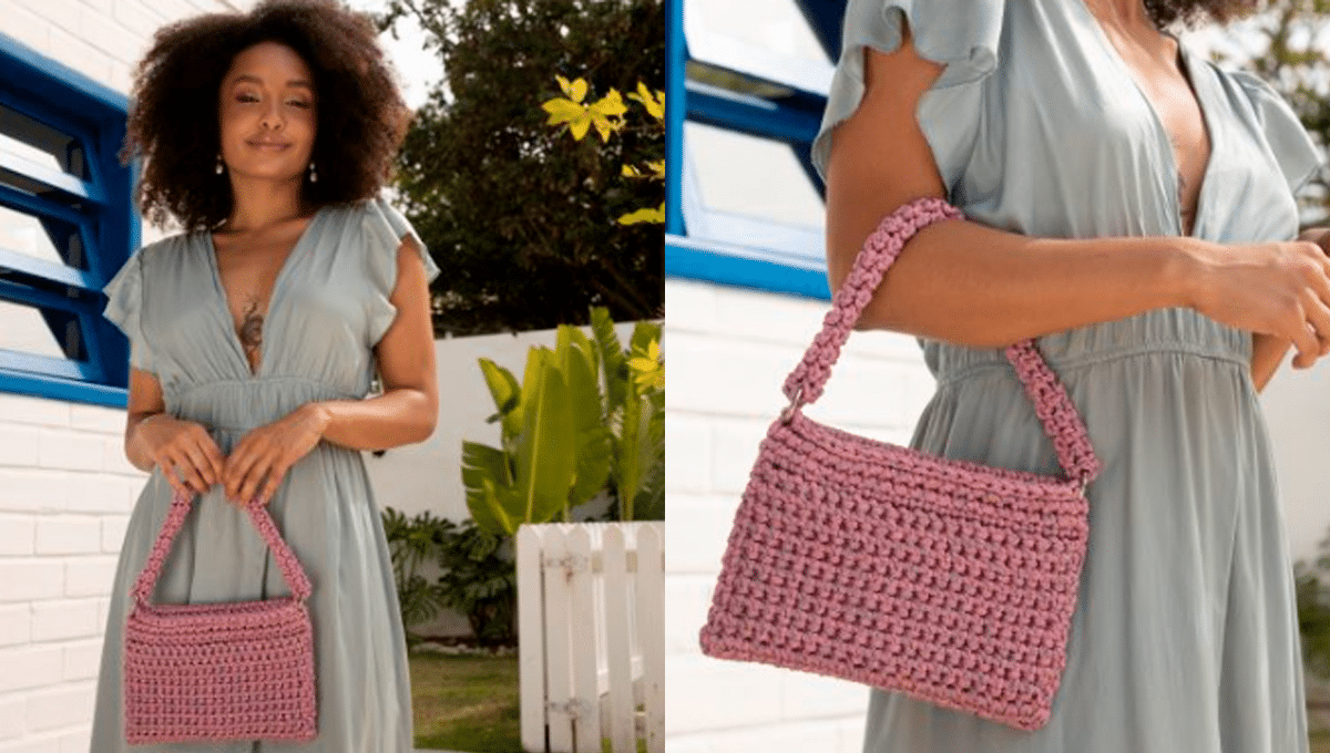 Bolsa de Crochê Unicórnio