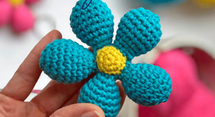 Amigurumi Flor em crochê