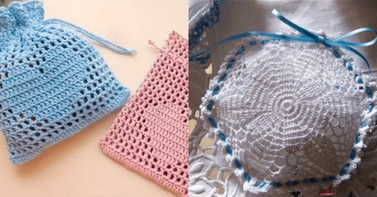 Porta Lembrancinhas em Croche para o Natal