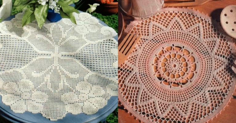 Centros de Mesa em Crochê Belíssimo Com Gráficos Grátis Pt 4