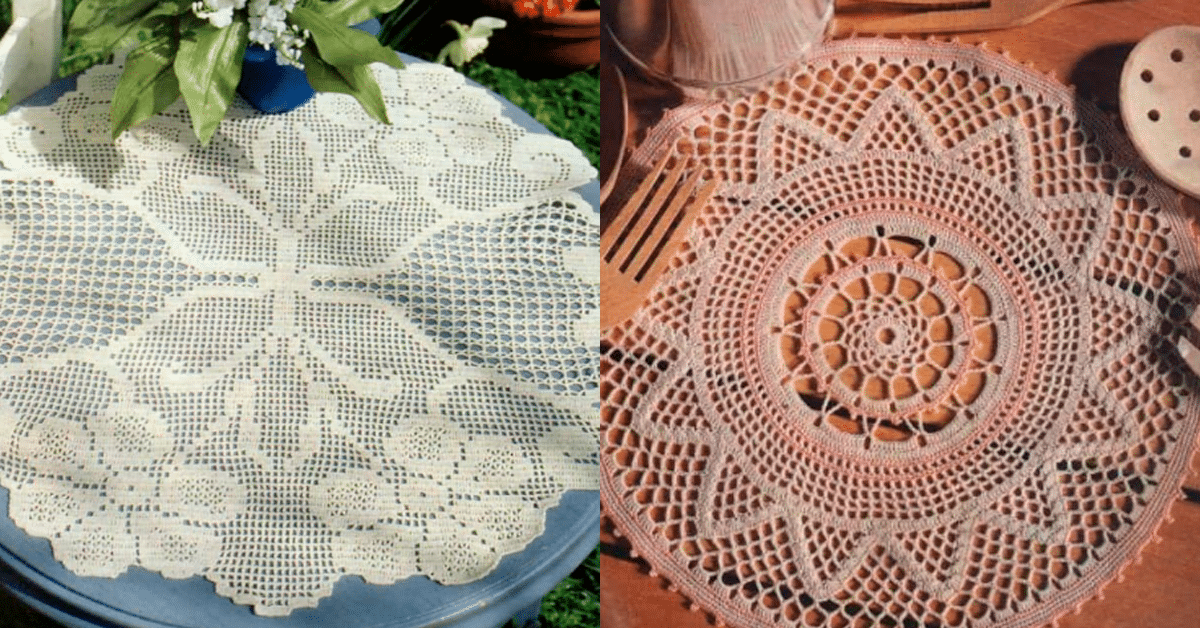 Centros de Mesa em Crochê Belíssimo Com Gráficos Grátis Pt 4
