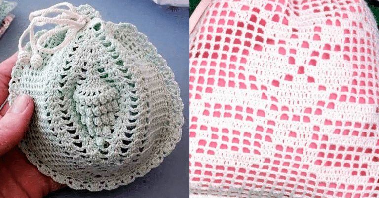 Porta Lembrancinhas em Croche para o Natal