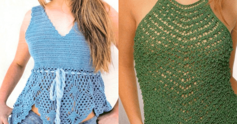 Blusas de Crochê para o Verão 2024 - 30 Modelos Simples Pt 4