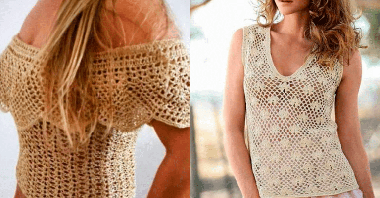 Blusas de Crochê para o Verão 2024 - 30 Modelos Simples Pt 7