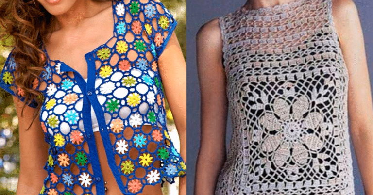 Blusas de Crochê para o Verão 2024 - 30 Modelos Simples Pt 8