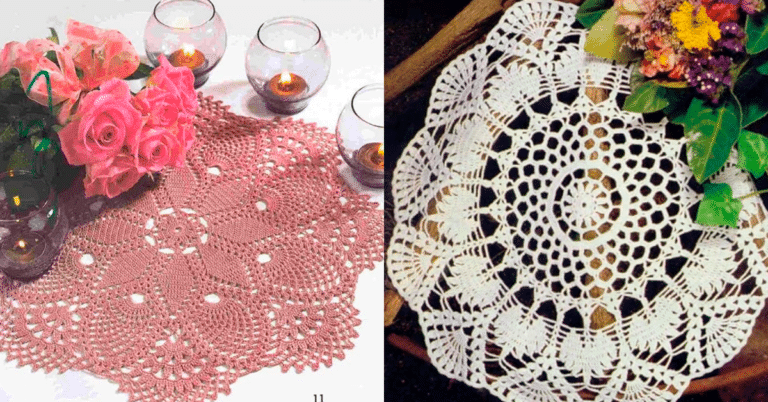 Mesa Posta com Crochê: Centrinhos de Mesa com Graficos Pt 1