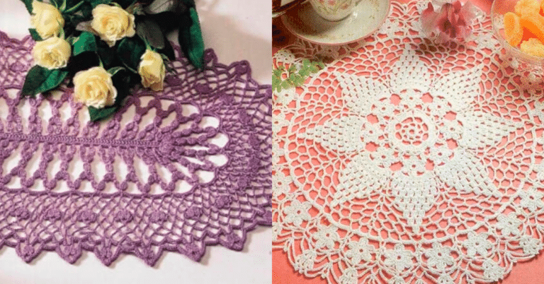Mesa Posta com Crochê: Centrinhos de Mesa com Graficos Pt 2