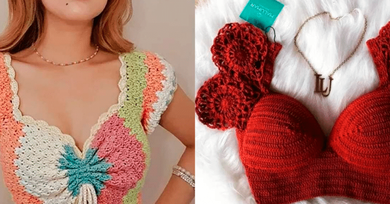 Croppeds de Crochê: Inspiraçoes Lindissimas e Graficos Pt 1
