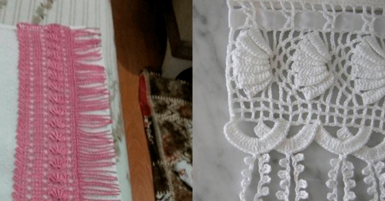Bicos de Crochê para Panos de Prato com Gráficos: Valorize Suas Peças Pt 2