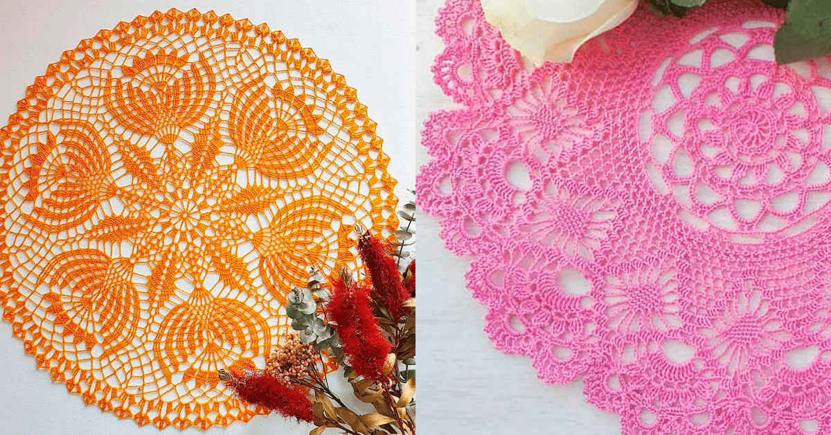 Toalhas de Mesa em Crochê Magnificas com Graficos para Baixar Pt 1