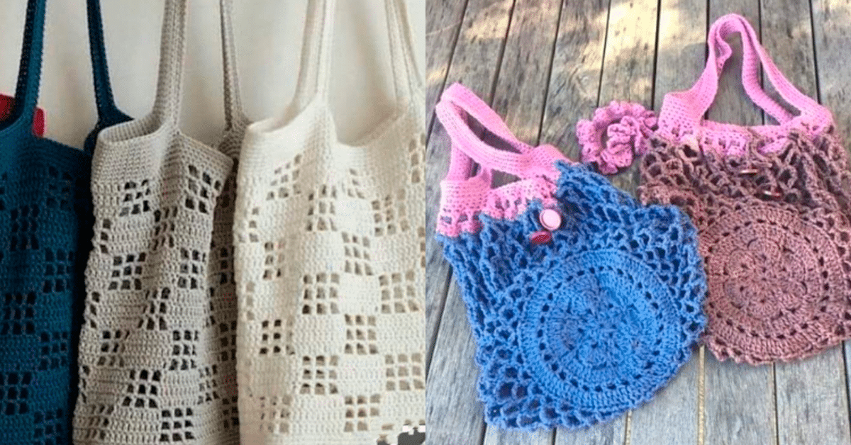Bolsa de Crochê Fácil e Rápida: 27 Modelos com Grafico Pt 2
