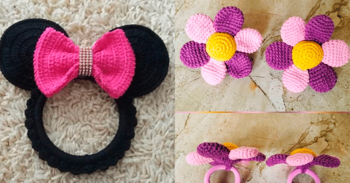 Amigurumi para Cabelo - Lindos Sugestões de Enfeitinhos Pt 1