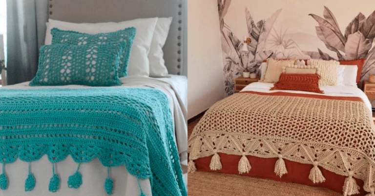 Peseiras de Crochê - 9 Idéias Para Sua Cama ou Sofá