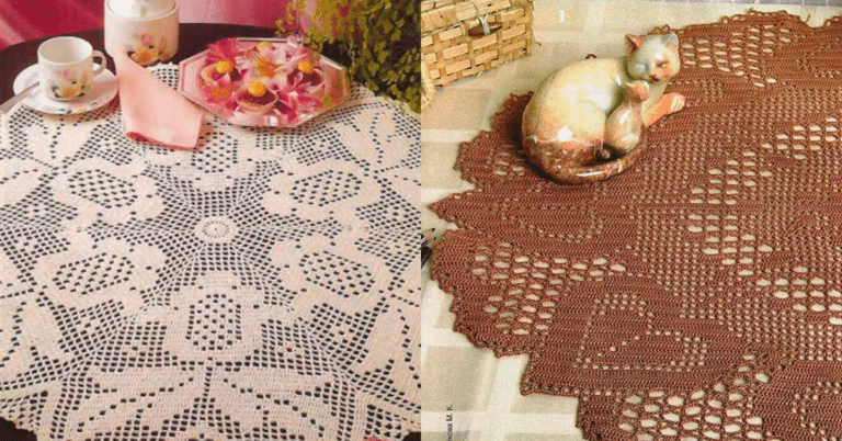 Centros de Mesa em Crochê com Gráficos : Faça Sucesso na Sua Decor Pt 1