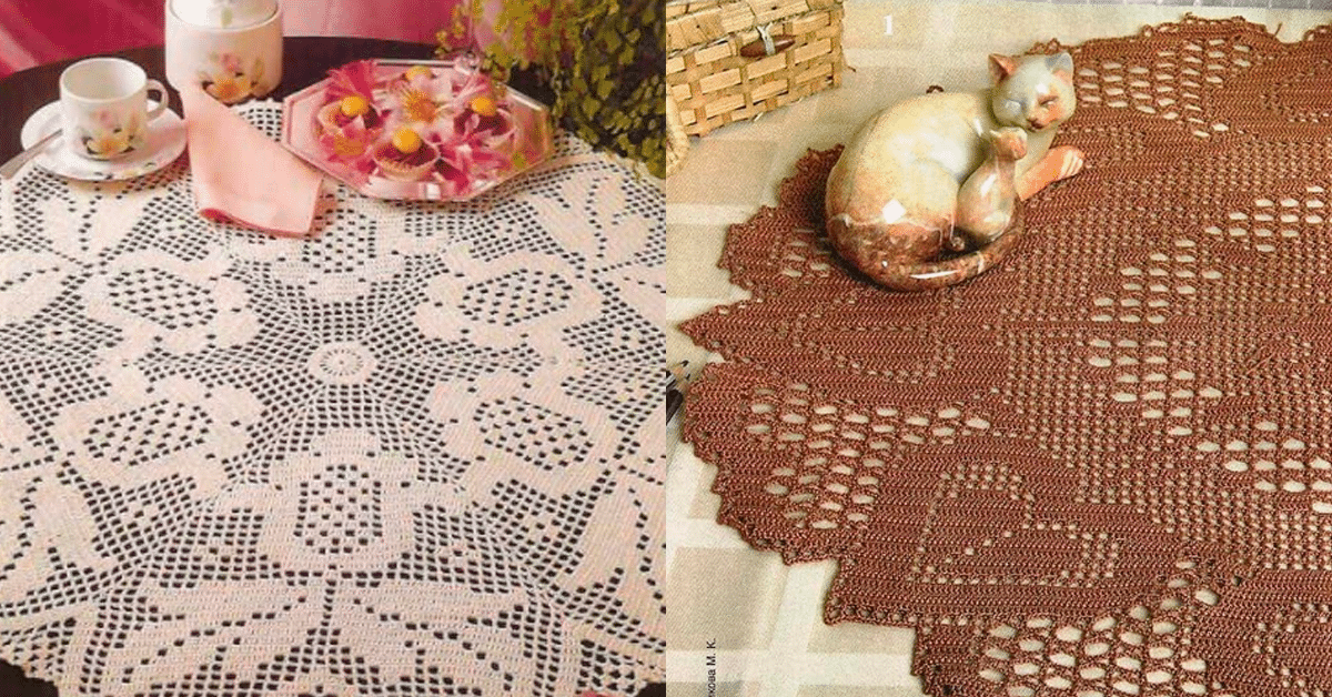 Centros de Mesa em Crochê com Gráficos : Faça Sucesso na Sua Decor Pt 1