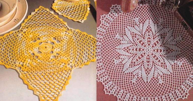 Centros de Mesa em Crochê com Gráficos : Faça Sucesso na Sua Decor Pt 2