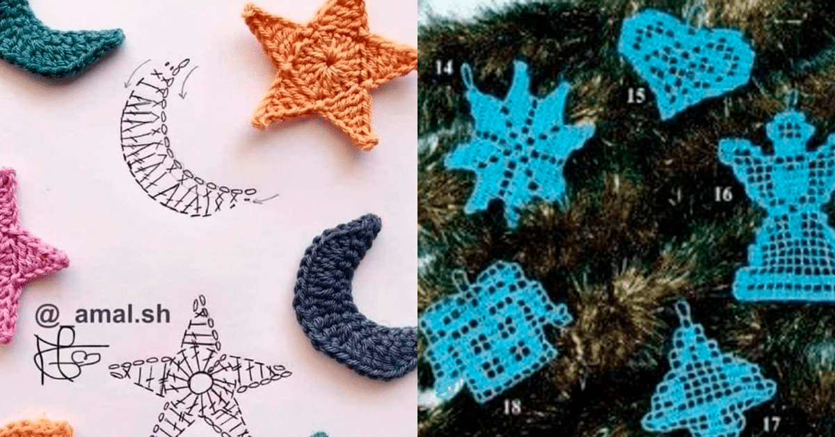 Árvore de Natal Especial: Decore com Estes Enfeites de Crochê Exclusivos