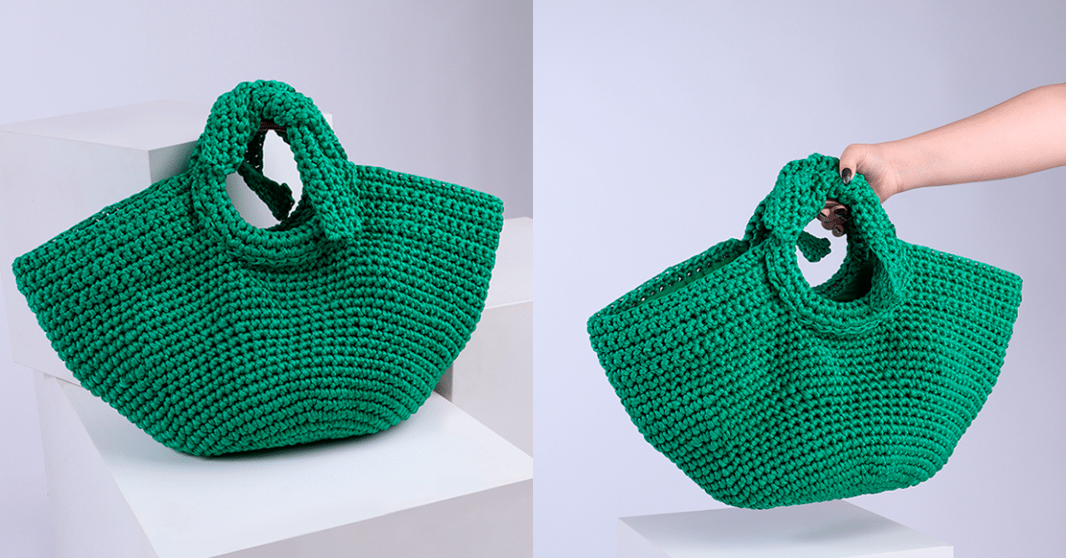 Melhores Acessórios: Linda Bolsa de Crochê Brilho Esmeralda