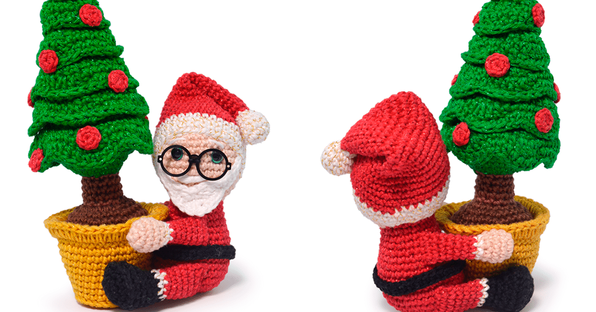 Amigurumi Papai Noel e o Pinheirinho com Passo a Passo
