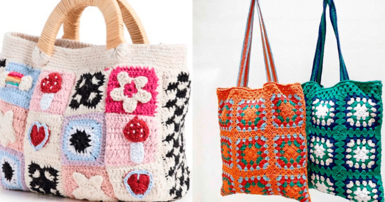 Bolsas de Crochê Bem Simples e Lindas - Ideias para Inspiração Pt 3
