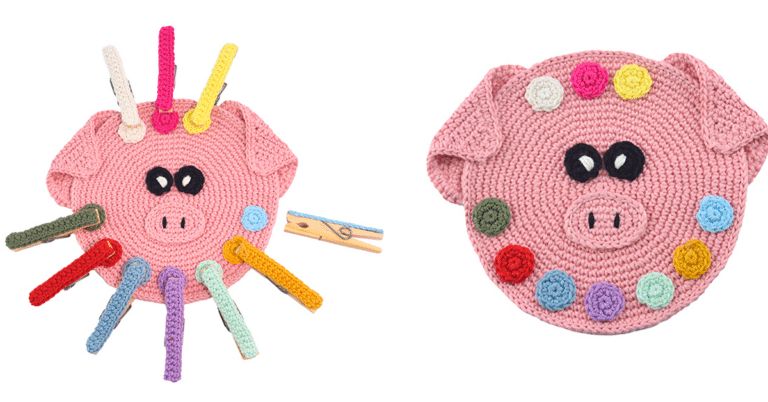 Amigurumi Porco com Prendedores Passo a Passo Completo