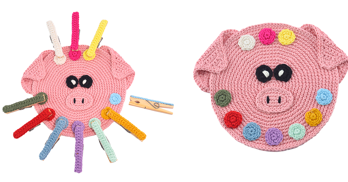 Amigurumi Porco com Prendedores Passo a Passo Completo