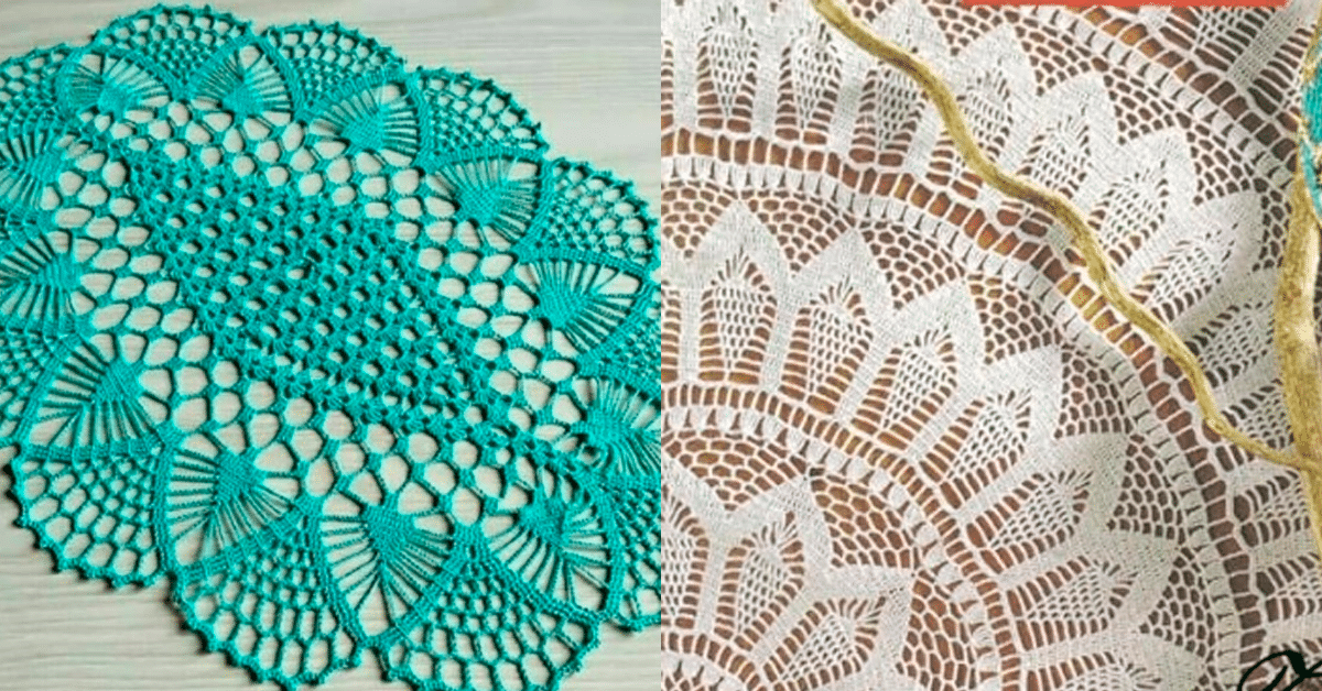 Mesa Posta com Crochê: Centrinhos de Mesa com Graficos Pt 3