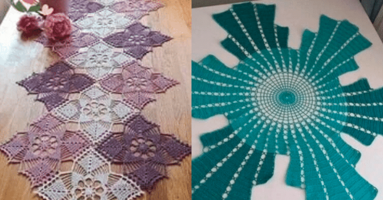 Os Mais Belos Caminhos de Mesa em Crochê com Graficos: Um Arraso Prá Sua Mesa