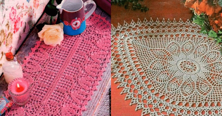 7 Caminhos de Mesa em Crochê Muito Especiais com Gráficos