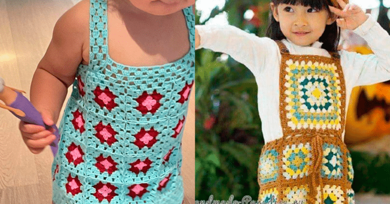 Crochê com Quadradinhos da Vovó: Inspire se e Vista Seus Bebês com Originalidade