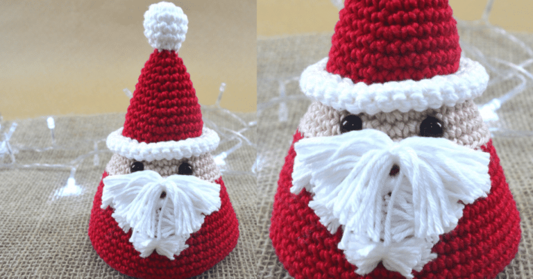 Amigurumi de papai Noel em crochê