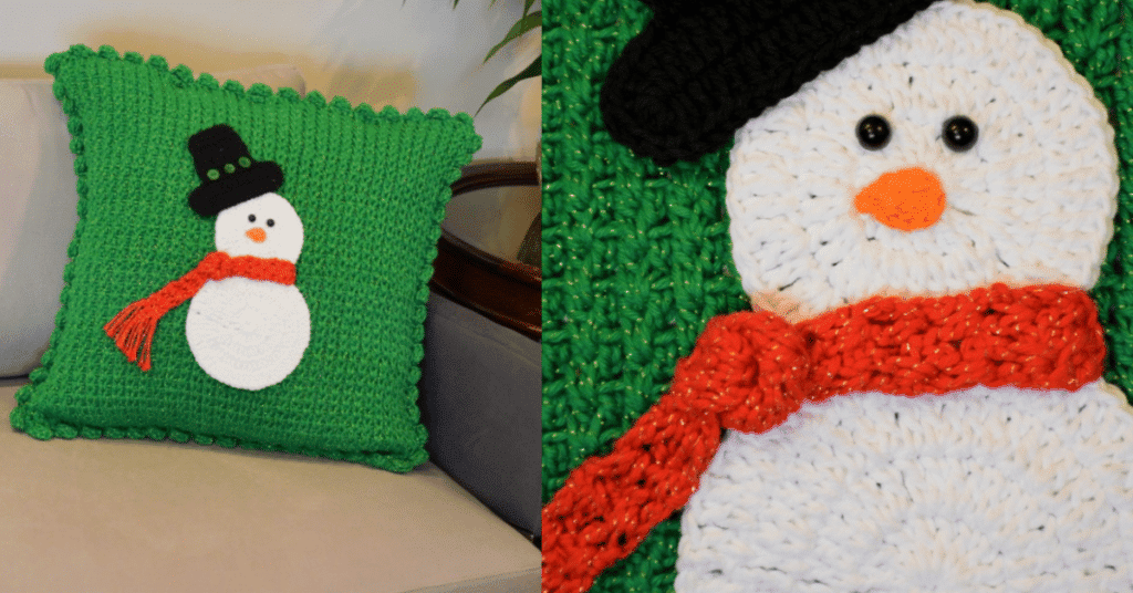 Almofada boneco de neve para o natal: Passo a passo e gráficos