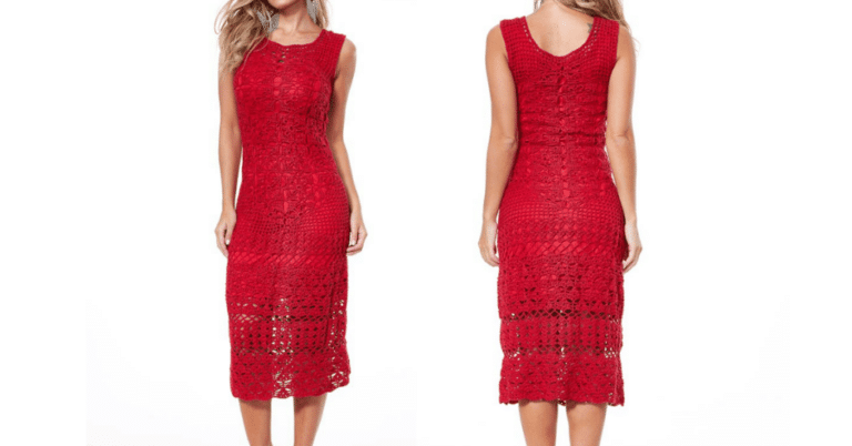 Vestido de crochê para o natal: Passo a passo com Gráficos