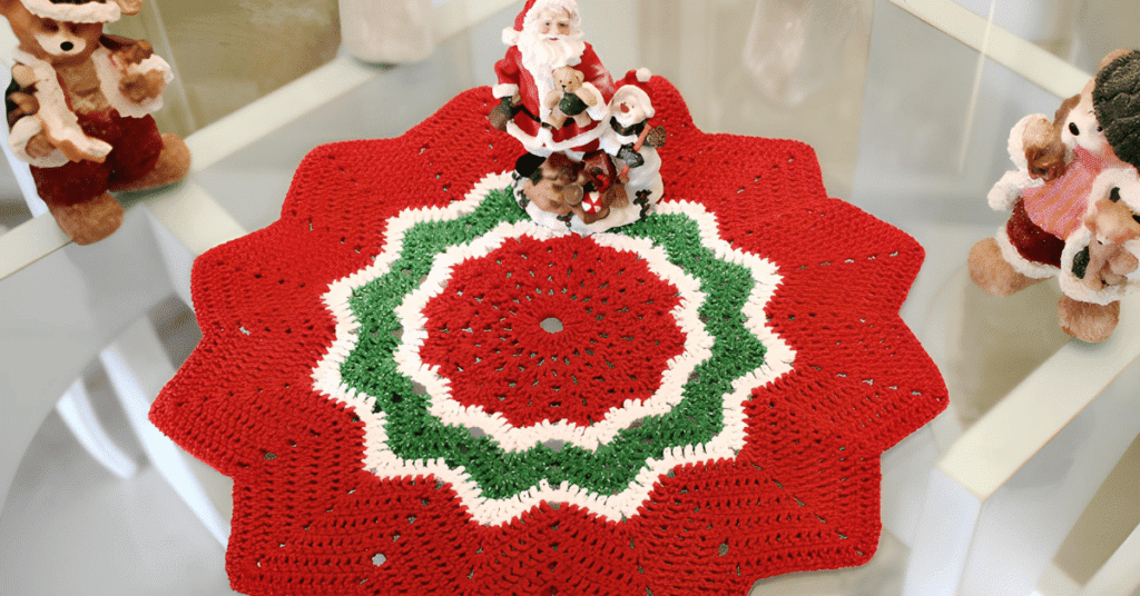 Centro de mesa de crochê para o Natal: Passo a passo simples