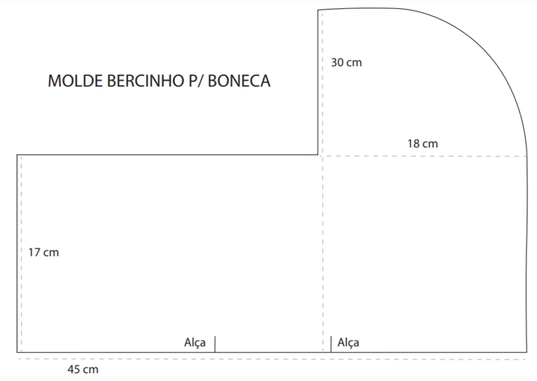 Bercinho Patchwork Para Boneca - Com Gráfico