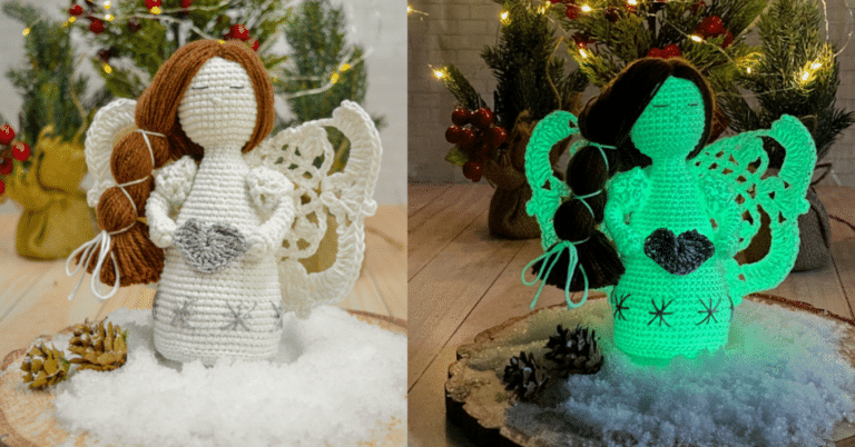 Lindo Amigurumi de Anjo Natalino em Crochê Passo a passo