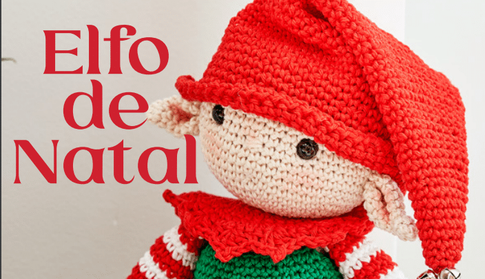 Elfo de Natal em crochê