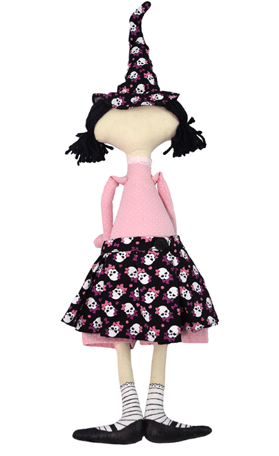 Bruxinha de Patchwork Dora: Com Gráfico