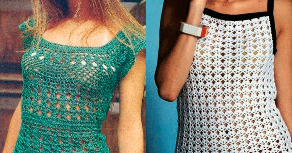 Lindas Blusas de Crochê Arejadas para o Verão: Gráficos para Baixar